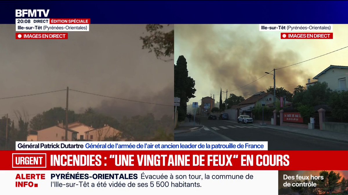 Pyrénées-Orientales: la commune d'Ille-sur-Têt est évacuée à son tour, 10.000 personnes concernées au total