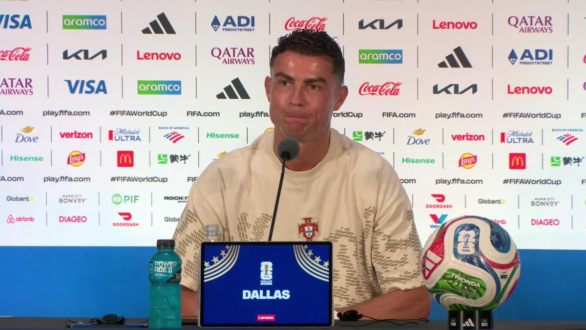 🇪🇸👀 Cristiano Ronaldo: "A mí me encanta jugar contra España, mis números contra ellos son buenos". #DAZNMundial #FIFAWorldCup