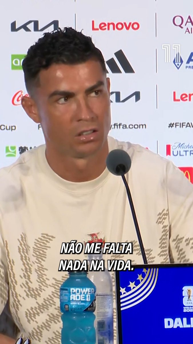 "Não me falta nada na vida. Deus foi muito generoso comigo e deu-me tudo aquilo que nunca esperei ganhar. (...) Não vou ser mais Cristiano por ganhar o Mundial, ou vou ser menos Cristiano se não ganhar. Obviamente que todos estamos aqui com esperança, e eu principalmente."