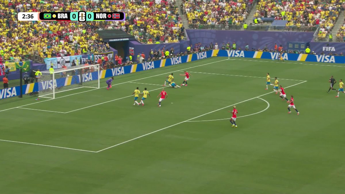 NORWAY SCORE MINUTES IN..but it is ruled offside.