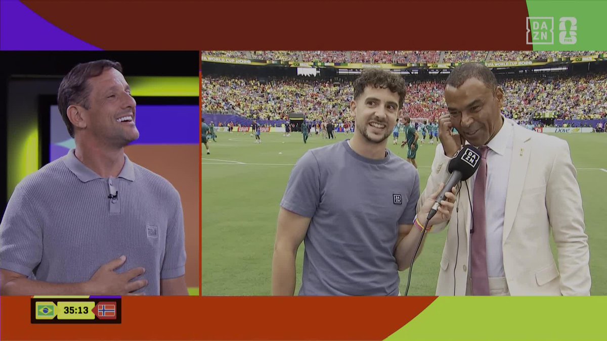 HISTORIA VIVA DE BRASIL 🇧🇷👏 DOS LATERALES LEGENDARIOS. GENIO RECONOCE A GENIO. EL SALUDO DE CAFÚ Y BELLETTI #DAZNMundial