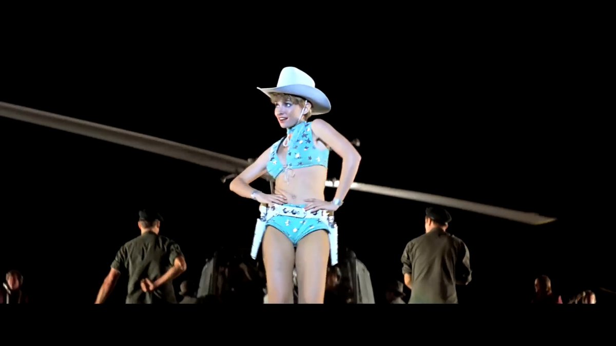 Lynda Carter was originally cast in Apocalypse Now as Miss May, a Playboy Playmate. She shot early scenes and posed for a mock topless Playboy centrefold shoot. Then a Typhoon hit, stalling production. By the time filming resumed, Carter had landed Wonder Woman and dropped out.