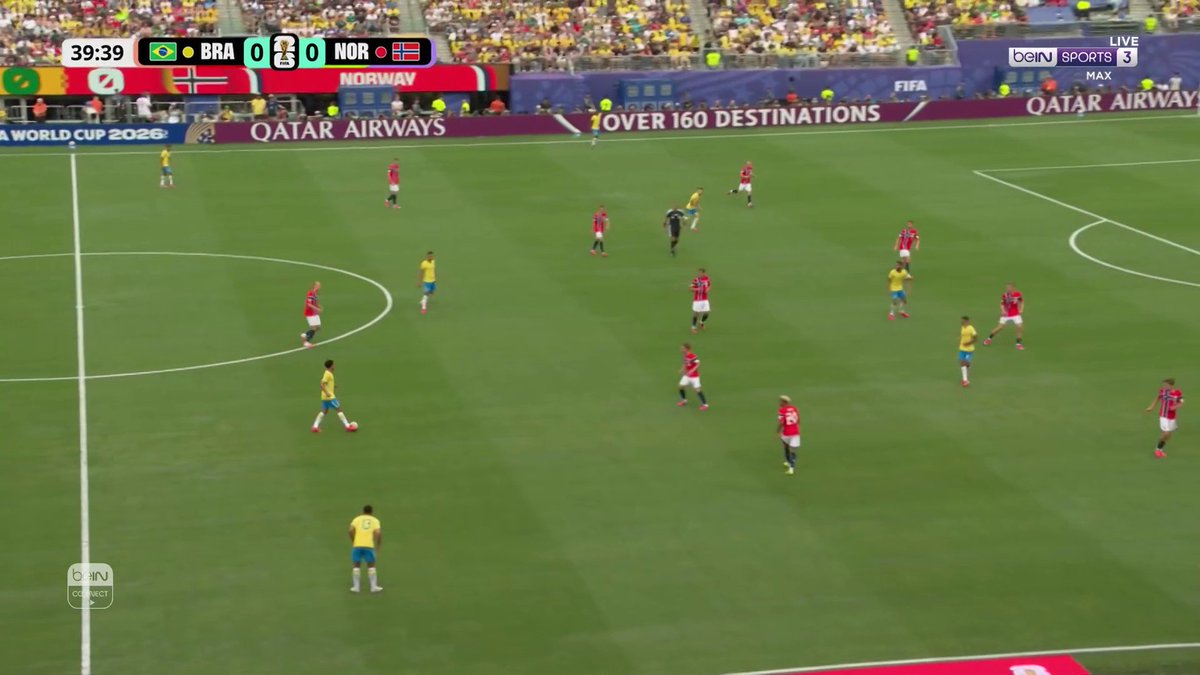 تسديدة خاطفة من فينيسيوس والحارس النرويجي يتألق مجدداُ #كأس_العالم2026 | #مونديال2026 | #كأس_العالم #FIFAWorldCup2026 | #FIFAWorldCup | #beINWC26