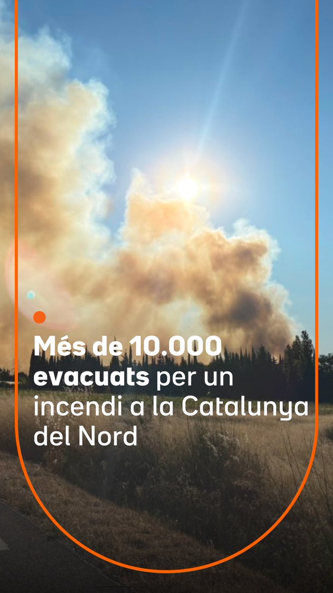 Evacuen almenys 10.000 persones a la Catalunya del Nord per l'incendi que crema des de dissabte al massís dels Aspres. L'etapa del Tour que passarà dilluns per la zona serà sense públic i amb l'itinerari adaptat