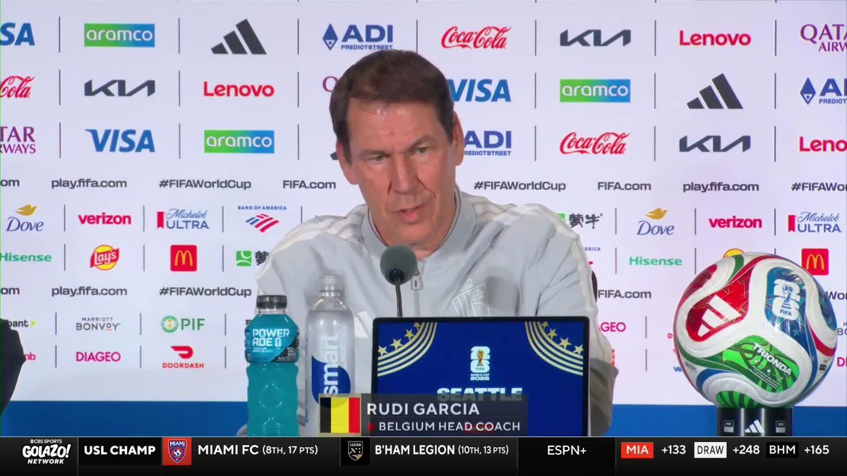 “I didn’t know that at the World Cup the 5th of July is now the first of April." "We’re not defending the national team or federation, we are defending football.“ Belgium head coach Rudi Garcia addresses FIFA's decision to suspend Folarin Balogun's red card match ban 🟥