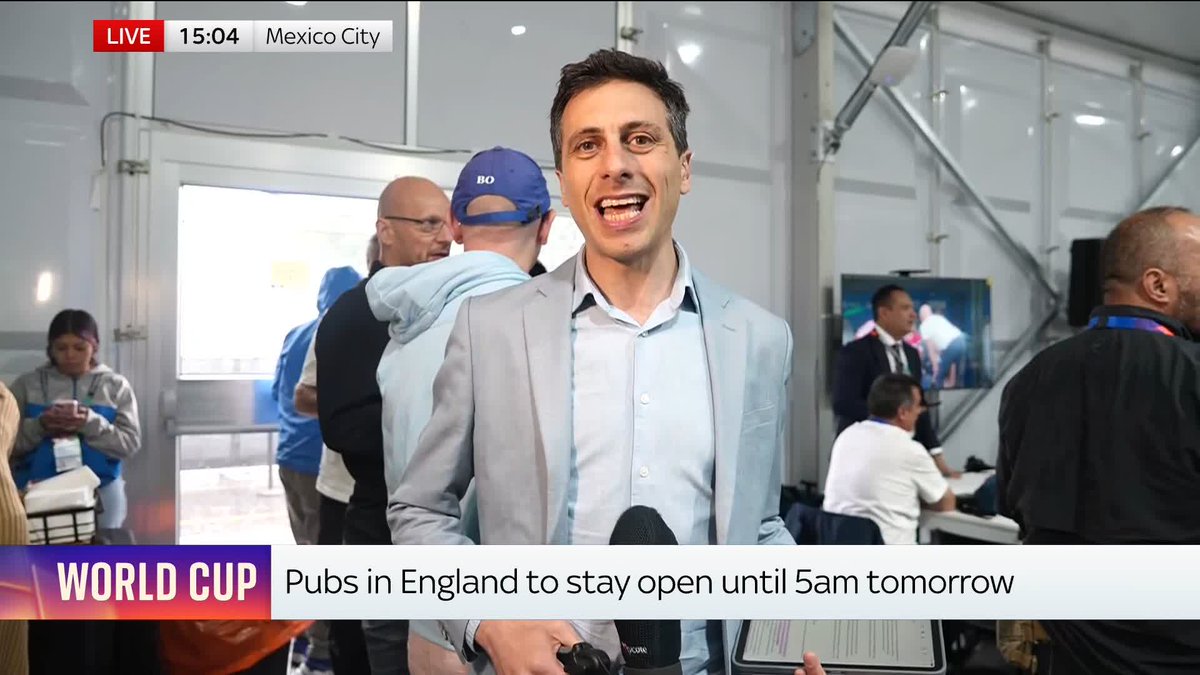 With just under three hours to go until the World Cup last-16 match between England and Mexico at the iconic Azteca Stadium, concerns are brewing as heavy rain and storms could threaten the start time. Sky's Rob Harris joins #TheWrap live from Mexico City