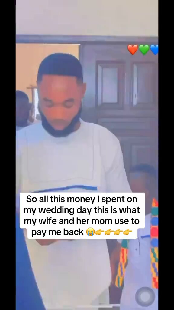 “So all the money I spent on my wedding this is how my wife and her mother repaid ?” —-A heartbroken young man lamented as he opened up about the regrets he now has over getting married.