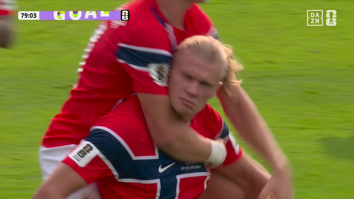 怪物の一撃が炸裂！！ ハーランドのヘディングでノルウェー🇳🇴がついに均衡を破る🔥 🏆️#FIFAワールドカップ ラウンド16 🆚ブラジル×ノルウェー 📱#DAZN ライブ配信中 #本気で楽しむならDAZN コカ･コーラ