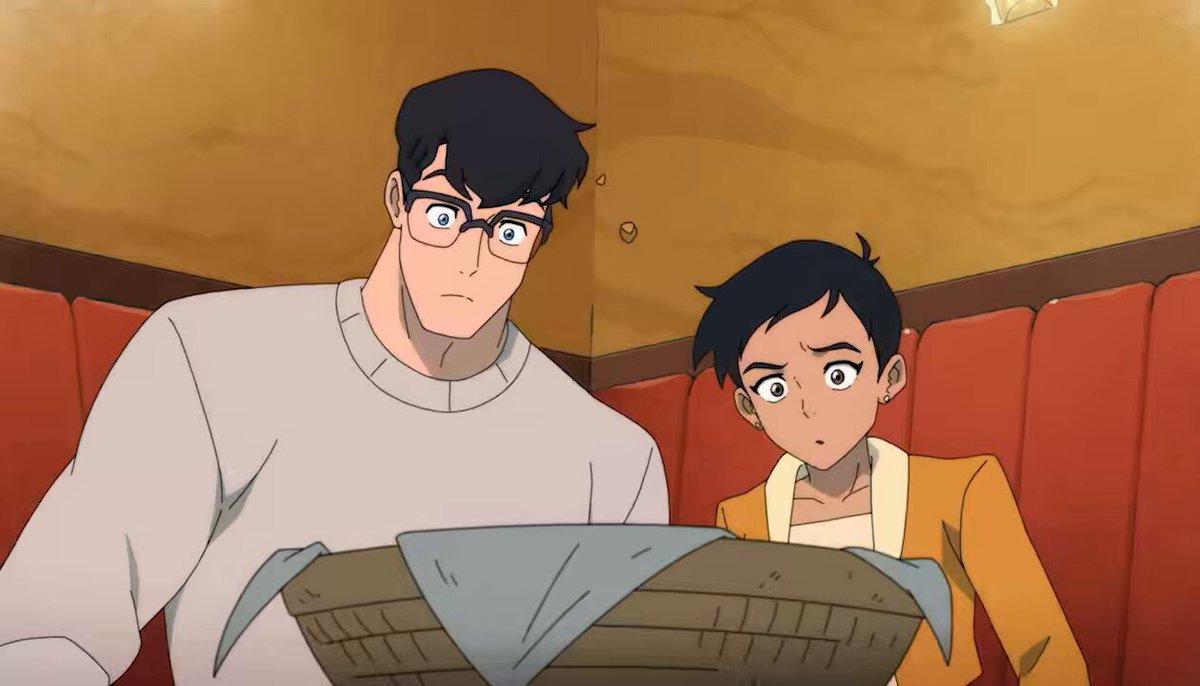 EU TO GRITANDO DE FELICIDADE!!! tinha visto que aparecia na entrada de MINHAS AVENTURAS COM O SUPERMAN… mas achei que era o CONNOR tô tão feliz de ver o Jonathan, eu gosto genuinamente MUITO dele e nem tem só a ver com fato dele ser LGBT 🏳️‍🌈 gosto que ele tem muito dos pais