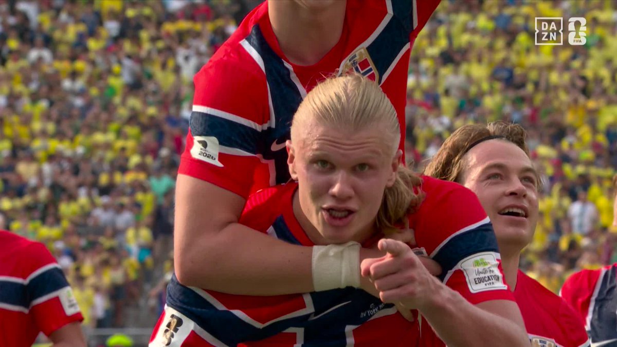 またしてもハーランド！！ 準々決勝進出を大きく手繰り寄せる衝撃のゴラッソ🔥🔥 🏆️#FIFAワールドカップ ラウンド16 🆚ブラジル×ノルウェー 📱#DAZN ライブ配信中 #本気で楽しむならDAZN コカ･コーラ
