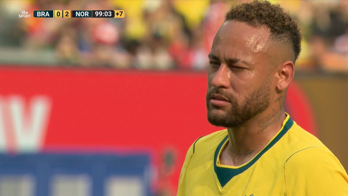 Neymar Jr gets a consolation goal for Brazil in what will probably be his final World Cup…💚