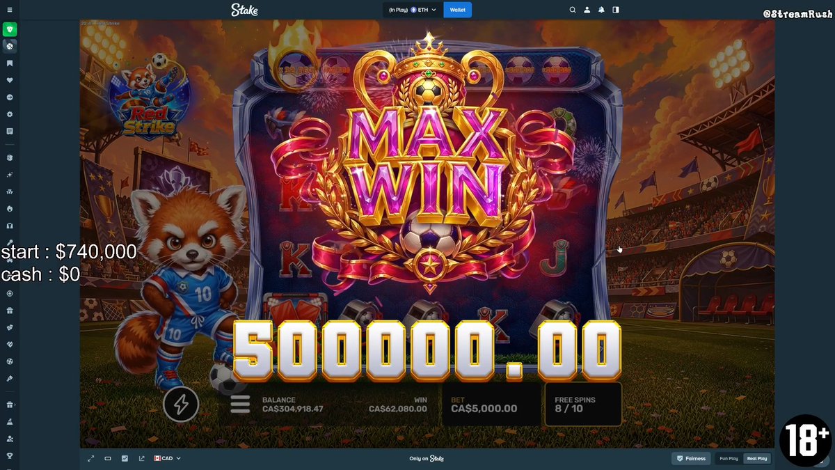 PROD FINALLY DID IT! 🤯 CRAZY MAX WIN ON RED STRIKE! $5K ➜ $500,000🥶🥶 Valkyrie Studio 🔥