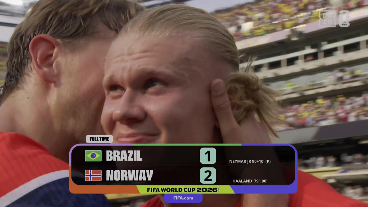 Llora Solbakken con su familia 😭 Llora Haaland olvidando que es un ciborg 😭 Llora Noruega entera, pero es de emoción y de alegría porque se han cargado a la PENTACAMPEONA DEL MUNDO ❤️ DAZNMundial