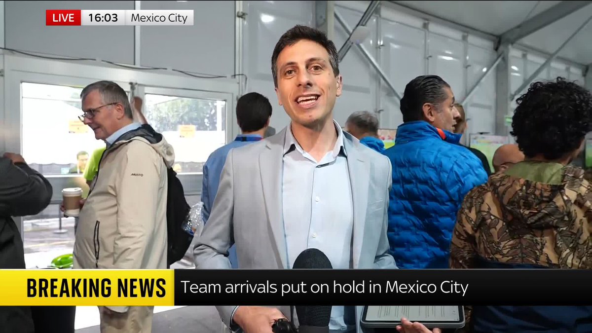 BREAKING: Team arrivals have been put on hold in Mexico City because of the thunderstorms. Live from the scene, Sky's Rob Harris brings the latest updates and talks about the weather safety protocols 📺 Sky 501, Virgin 602, Freeview 233 and YouTube