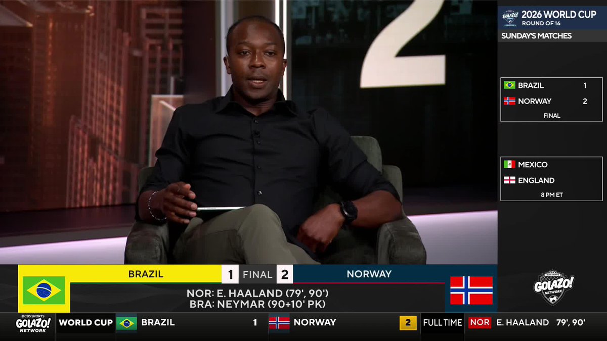 "It just seemed like men against boys." Michael Lahoud, Marco Messina and Nigel Reo-Coker salute Norway after they beat five-time World Cup winners Brazil 2-1 ๐ณ๐ด