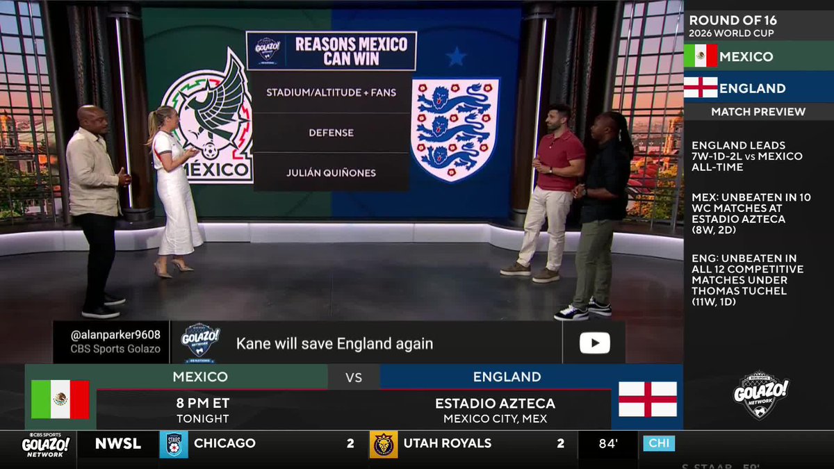 "If you could only put three reasons, Harry Kane should be all three of them." Poppy Miller, Michael Lahoud, Nigel Reo-Coker and Marco Messina assess how England can overcome Mexico and survive Estadio Azteca 🏴