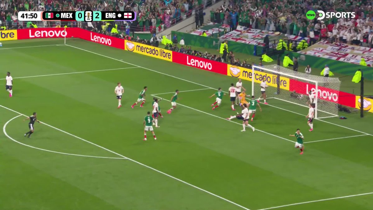 ¿Y SI SÍ? GOOOL DE MÉXICO Quiñones agarró el rebote y anotó el 1-2 ante Inglaterra a los 42´. #MundialEnDSPORTS #FIFAWorldCup