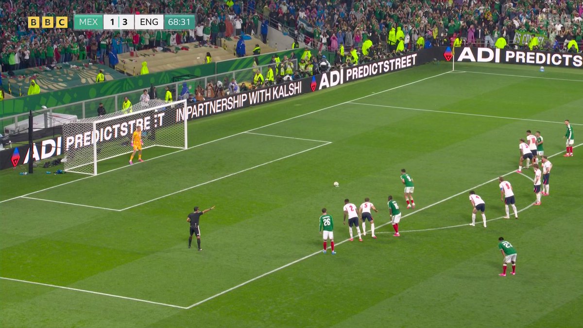 Mexico cut England's two-goal lead in half instantly... again! Raul Jimenez buries his penalty after another VAR review.