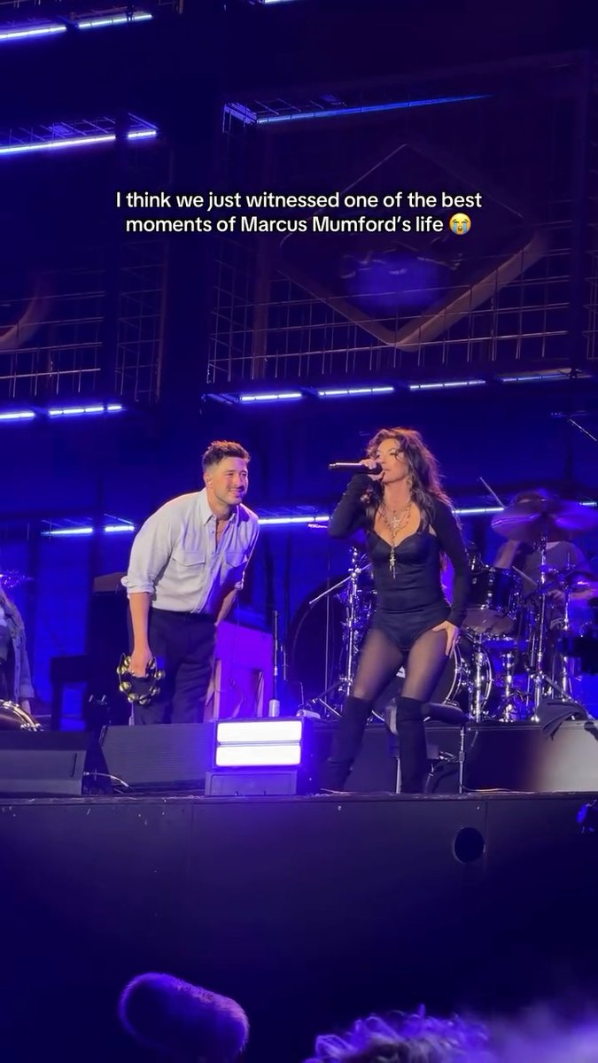 Shania Twain gave Marcus Mumford a moment he’ll never forget🥹Rushing across London after opening for Harry Styles at Wembley stadium, the Canadian superstar, 60, amazed the BST Hyde Park crowd by joining Mumford & Sons onstage for “Man! I Feel Like a Woman!” - and Marcus could barely believe it. “You don’t understand… this is a very big deal for me,” he told fans, calling Shania his “f__king hero” 🤠✨ 📽️: adventuresofvictoria #shaniatwain
