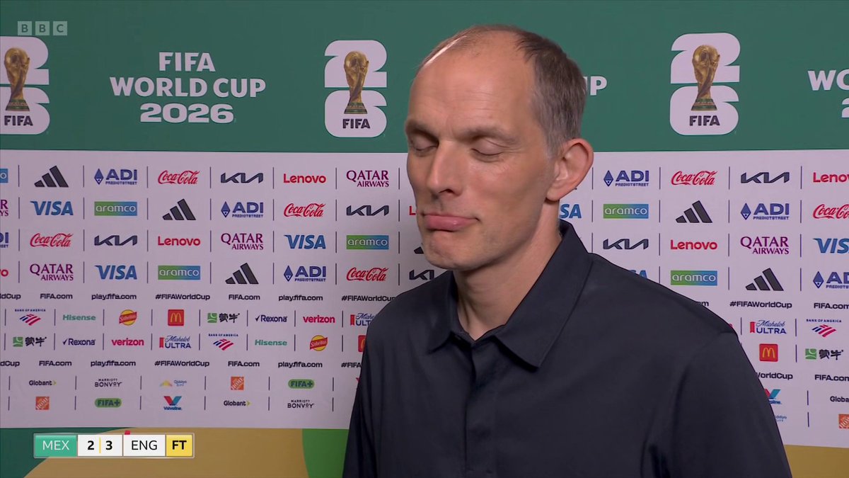 And now a word from the England manager, Thomas Tuchel.