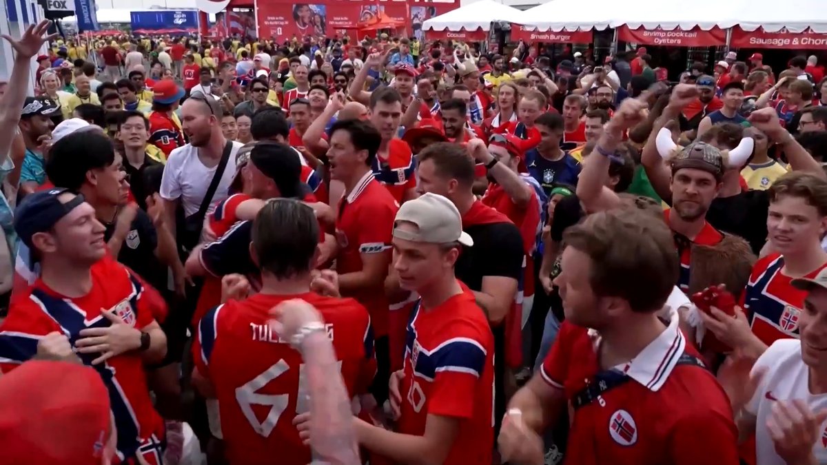 It was all smiles for Norway fans as they filed out of New York New Jersey stadium after Erling Haaland scored two late goals to stun record five-times champions Brazil 2-1 in the World Cup last 16
