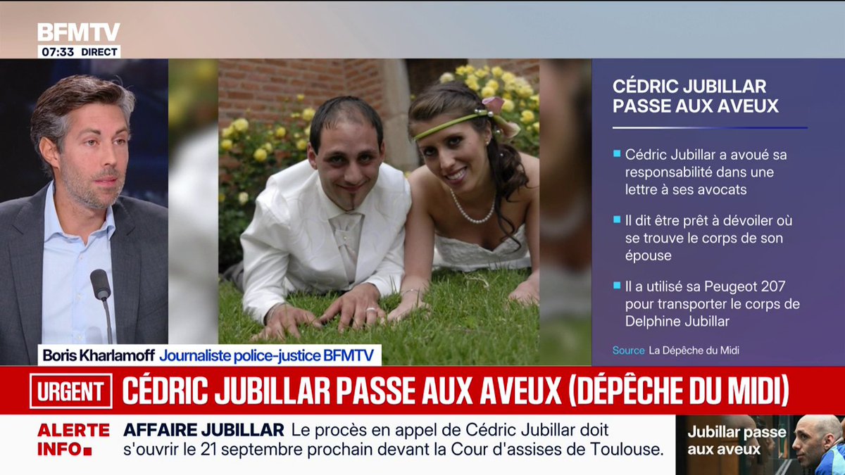 Cédric Jubillar reconnaît le meurtre de son épouse Delphine et se dit prêt à dévoiler l'endroit où se trouve le corps