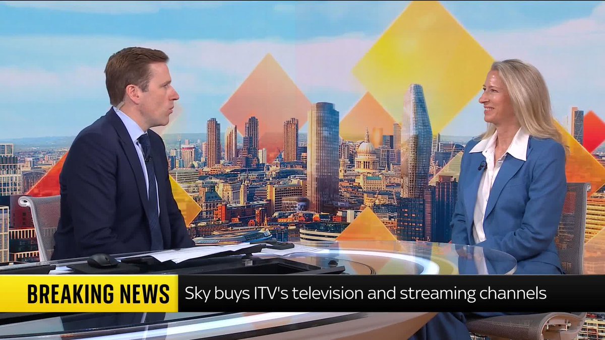 "This is an extraordinary opportunity to bring together what I would say are two of the most iconic brands in media" Chief executive of Sky, Dana Strong, speaks to Wilfred Frost about Sky's £1.6bn deal with ITV. Sky is the owner of Sky News
