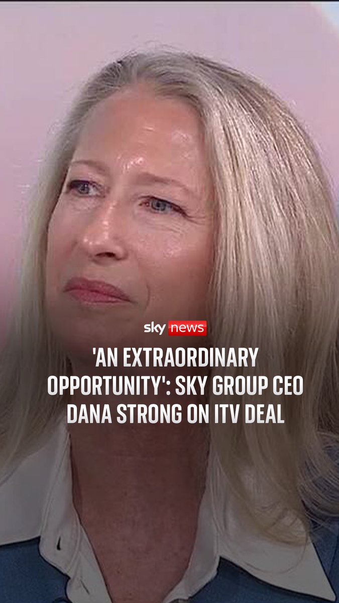 ITV has agreed a £1.6bn deal with Sky, the owner of Sky News, for its media and entertainment arm following months of talks. Sky Group CEO Dana Strong spoke to Wilfred Frost after the deal was announced. Read more: