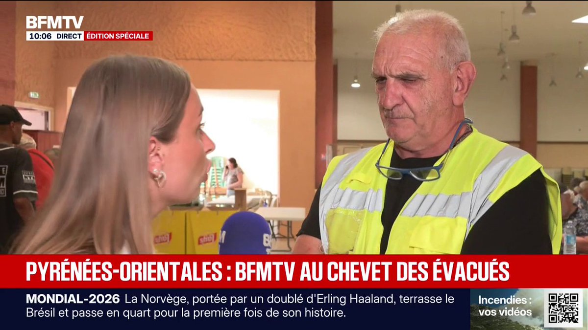 Incendies dans les Pyrénées-Orientales: BFMTV auprès des sinistrés dans un centre d'accueil à Thuir