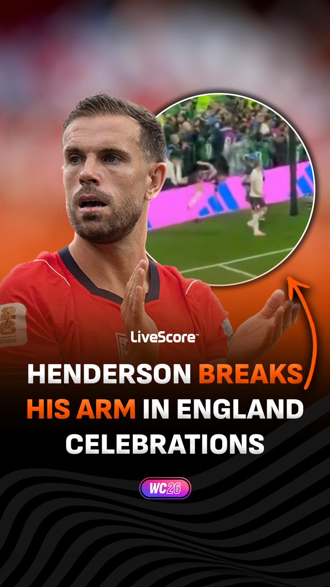 Jordan Henderson’s World Cup seems to come to an early end after reportedly BREAKING HIS ARM 😳🤕