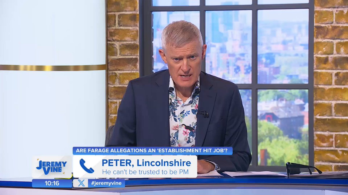 "The left-wing establishment media, the Fabian Society, the establishment propaganda machine are going to do their best to kick Reform." 📞 Paul says knives are out for Nigel Farage because the "establishment" is scared. Marina Purkiss | Annunziata Rees-Mogg | Jeremy Vine | Here, on Tiktok, Insta & Facebook | #JeremyVine