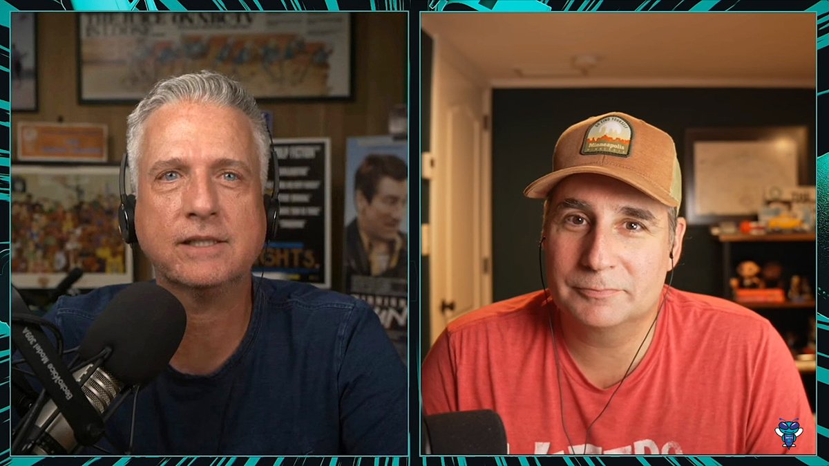 🎙️ Bill Simmons reading a fan email: "Imagine you're dating an absolute smoke show in college who was tons of fun, but completely insane. She's amazing in bed and at parties, but she also goes through your phone when you're not looking. Also, she's a horrible driver. You know it's not gonna last, and that she isn't the kind of girl you'd introduce to your parents, so you break up. Deep down, you know she wasn't a long-term solution, but when she's gone, you just feel alone and that sucks. That's how it feels to be a Hornets fan right now." 😕 🎙️ Zach Lowe: "I was trying to figure out where that was going... it landed in a good NBA place, actually. Good email." (📹