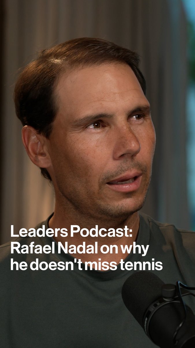 "I am at peace with myself." Former World No. 1 Rafael Nadal tells Francine Lacqua why he doesn’t miss playing tennis. Listen at and watch Leaders with Francine Lacqua at