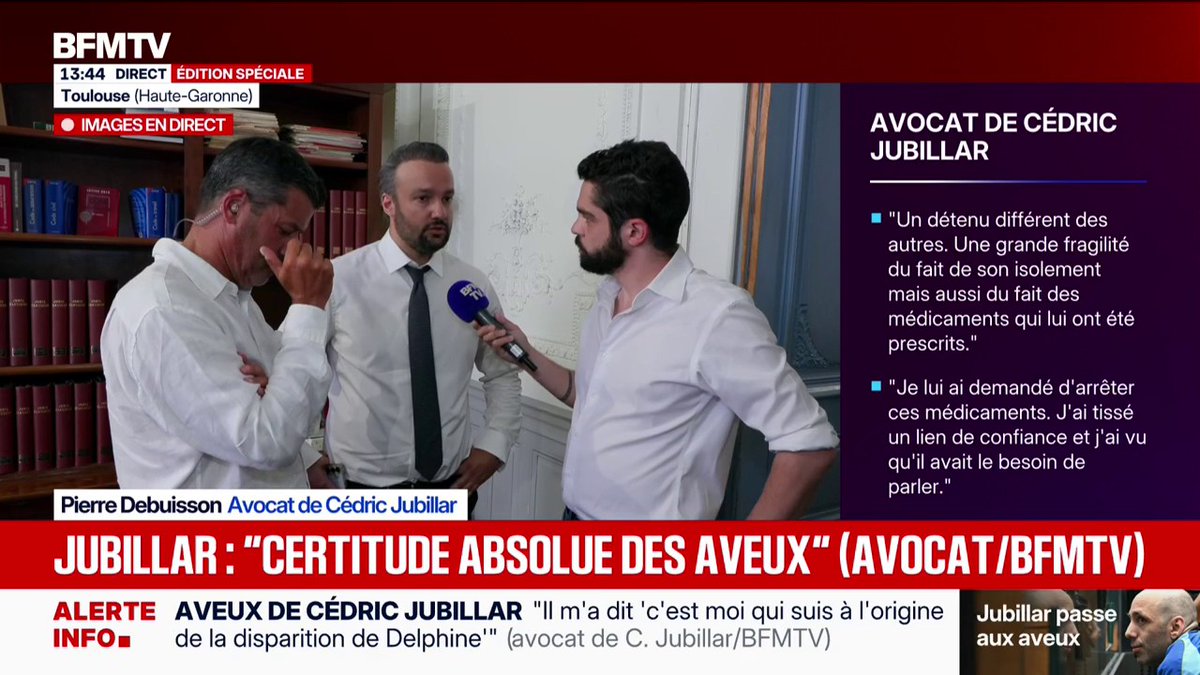 Aveux de Cédric Jubillar: "Il demande pardon à ses enfants", affirme son avocat
