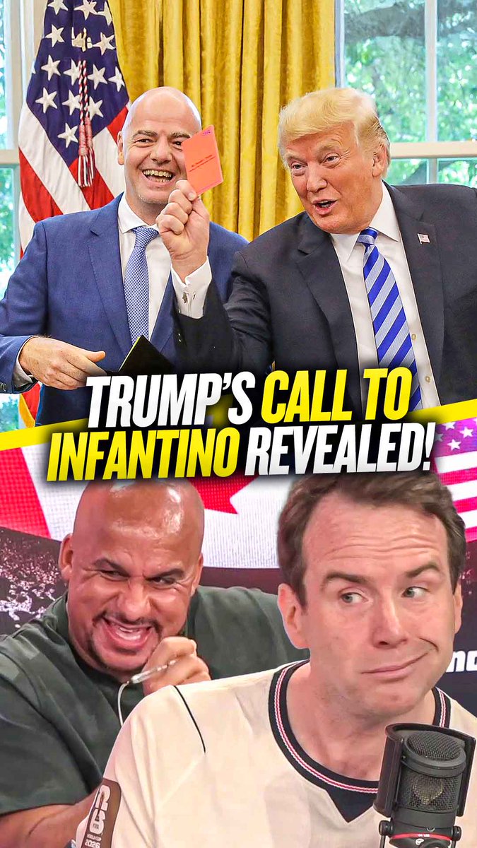 🤷‍♂️ "I said "Gianni... it's not a red!'" ✅ "What we did is totally within the rules!" 🏴󠁧󠁢󠁥󠁮󠁧󠁿 "Maybe Kane could play for America, I think we could do it!" Matt Forde imagines how Donald Trump's call to Gianni Infantino about Folarin Balogun went! 📞🤣 #FIFAWorldCup
