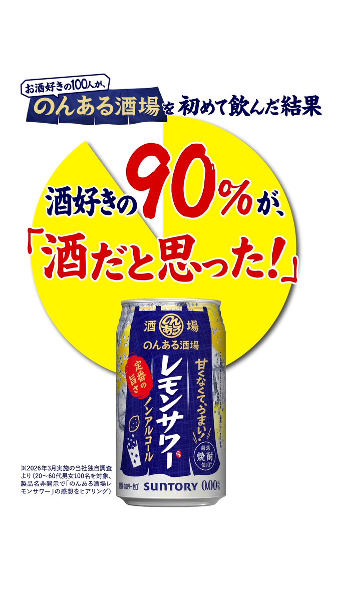 酒好き100人に、商品名を伏せて飲んでもらいました。 その結果… 90％が「お酒だと思った」。 なぜ、そう感じたのか。 お酒好きのリアルな声と検証結果を公開しています。 検証結果の詳細はリプライに👇
