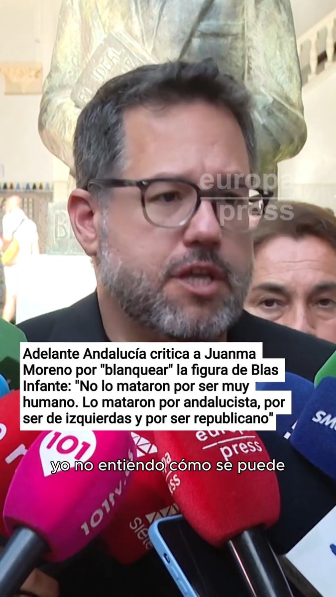 Adelante Andalucía critica a Juanma Moreno por "blanquear" la figura de Blas Infante: "No lo mataron por ser muy humano, lo mataron por andalucista, por ser de izquierdas y por ser republicano"