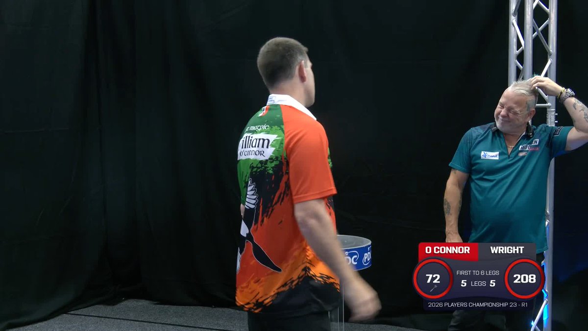 WILLIE EDGES PAST WRIGHT! William O'Connor trudges past Peter Wright in a last-leg decider to progress into round two in Leicester! 📺 #PC23