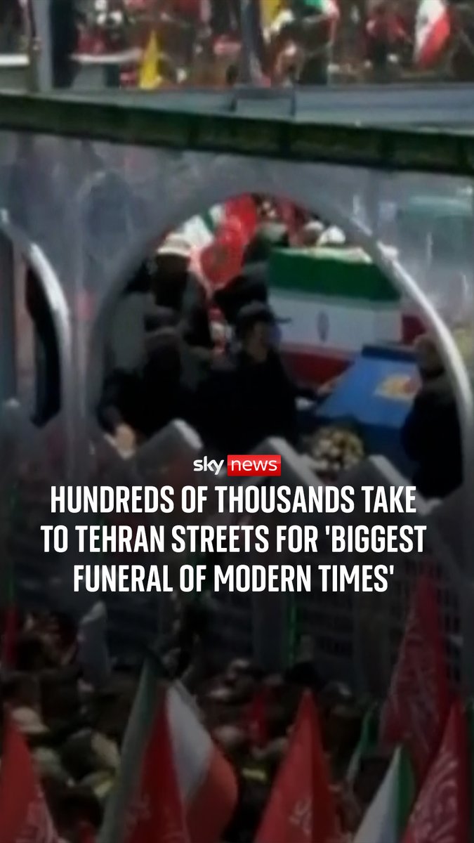 Hundreds of thousands of Iranians turn out for the funeral procession of the late supreme leader. Iran war latest: