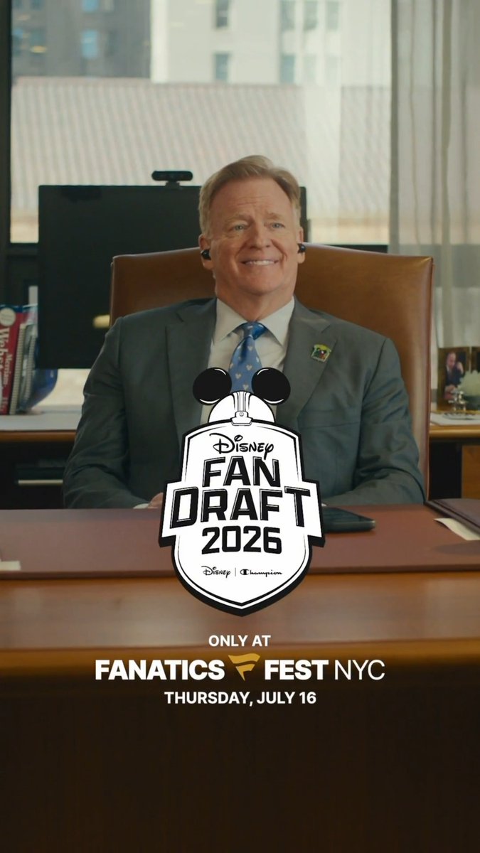 Disney Fan Draft. Champion. NFL. July 16 only at Fanatics Fest