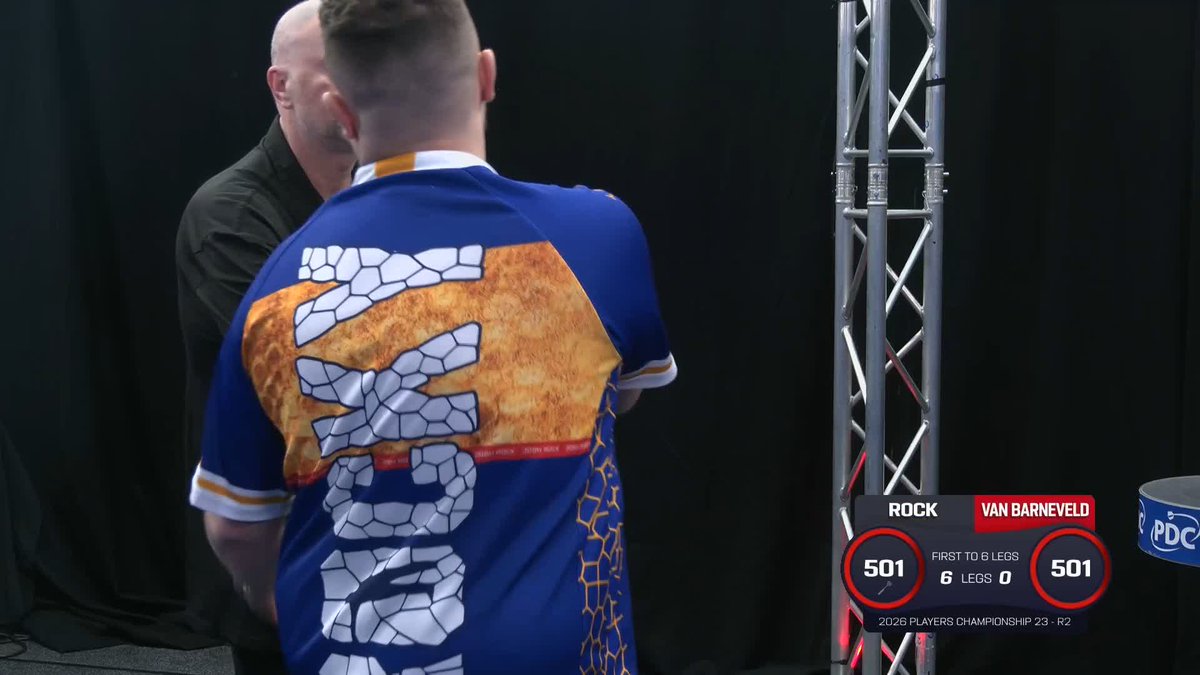 ROCK BATTERS BARNEY! Josh Rock makes light work of Raymond van Barneveld in round two, as Rocky whitewashes the Dutchman! 📺 #PC23