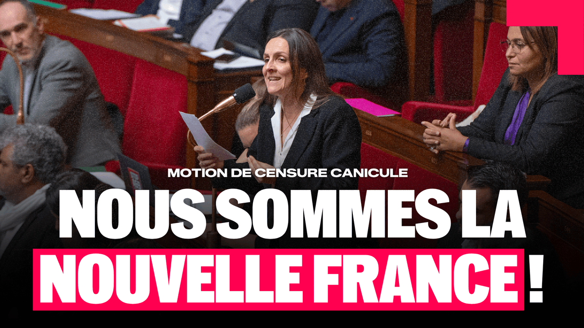 🔴🗣️ Discours magistral d'Anne Stambach-Terrenoir sur l'action coupable et climaticide du Gouvernement . « Le monde vivant vous HURLE que ce n’est plus tenable. Place à la planification écologique pensée avec le vivant, depuis les écorégions autour des bassins versants ! Nous sommes le nombre, la force, la Nouvelle France. »
