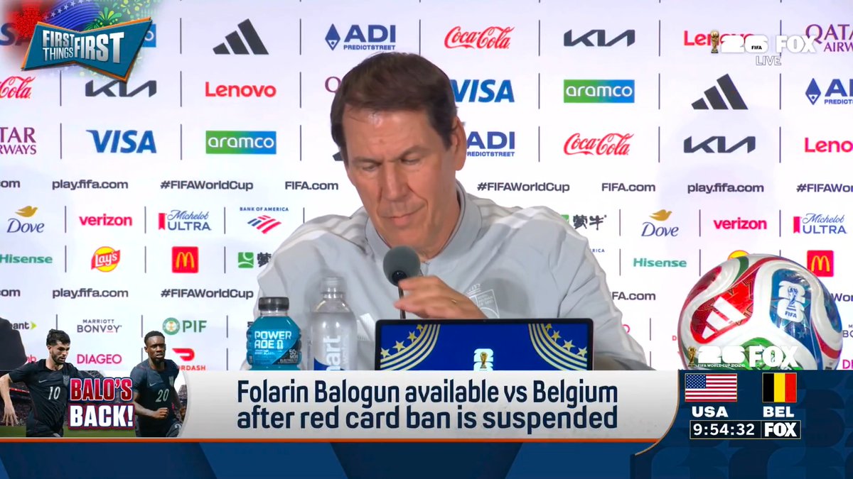 Folarin Balogun available vs. Belgium after red card ban is suspended. nick wright reacts: “You’re welcome, America.”