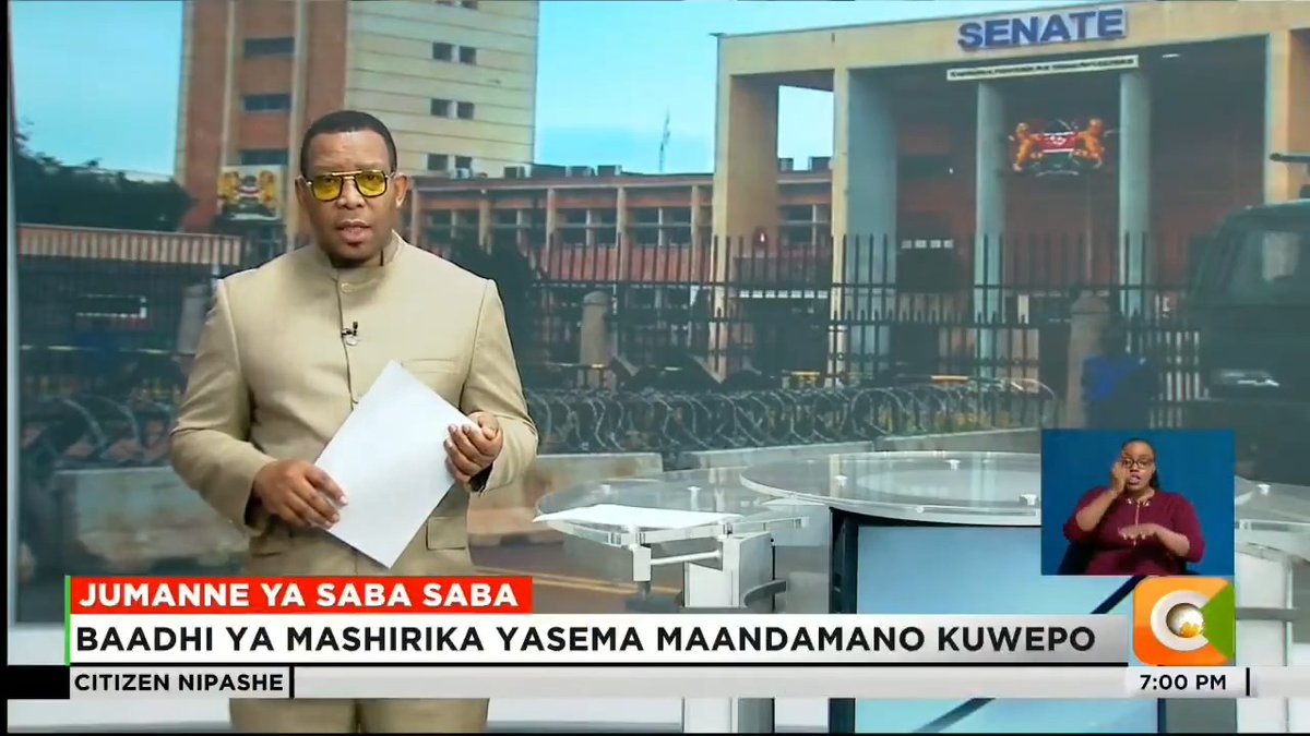 Jumanne Ya Saba Saba: Baadhi ya mashirika yasema maandamano kuwepo Idara ya polisi inasema hakuna maandamano kesho Kamanda wa polisi Nairobi asema ni siku ya kazi #CitizenNipashe