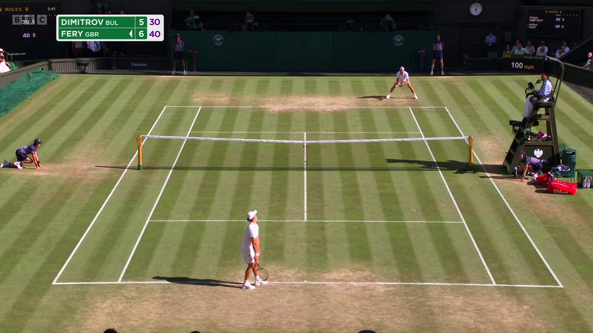 Great Britain's Arthur Fery takes the opening set against Grigor Dimitrov 🇬🇧 You can watch live now on BBC iPlayer. 🥎