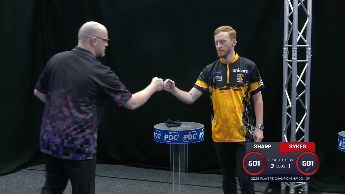 Tom Sykes goes seven darts perfect… and loses the leg 🤯 David Sharp produces an astonishing 152 checkout to snatch the leg and lead 3-1! 📺 #PC23