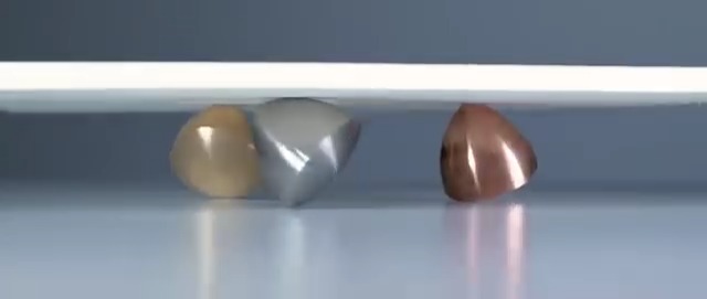 If you sandwich a ball between two parallel planes, it will roll perfectly. But surprisingly, smaller, pointier shapes can do this too.