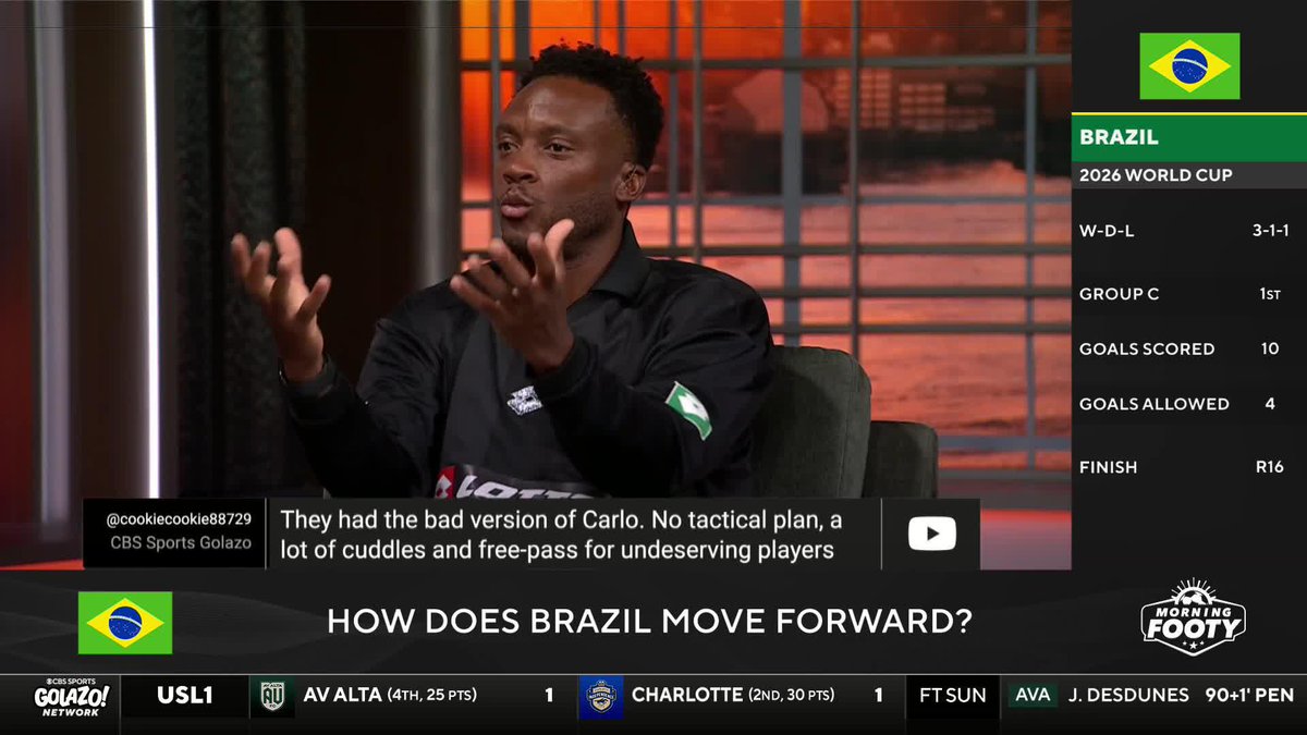 "You bring in a Brazilian manager... Brazilian players do well with Brazilian coaches that know the culture." Rodney Wallace believes a change is needed in Brazilian football 🗣️