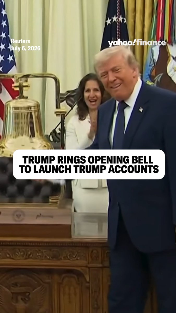 President Trump says "$800 million in new capital will be invested in the stock market" this week, for the newly launched Trump Accounts.
