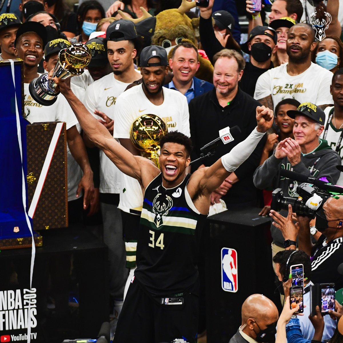 For 13 incredible seasons. For your relentless drive, humility and heart. For transforming our franchise and our city. For delivering a championship. For inspiring a generation of Bucks fans and creating memories that will last forever. Thank you, Giannis. 💚